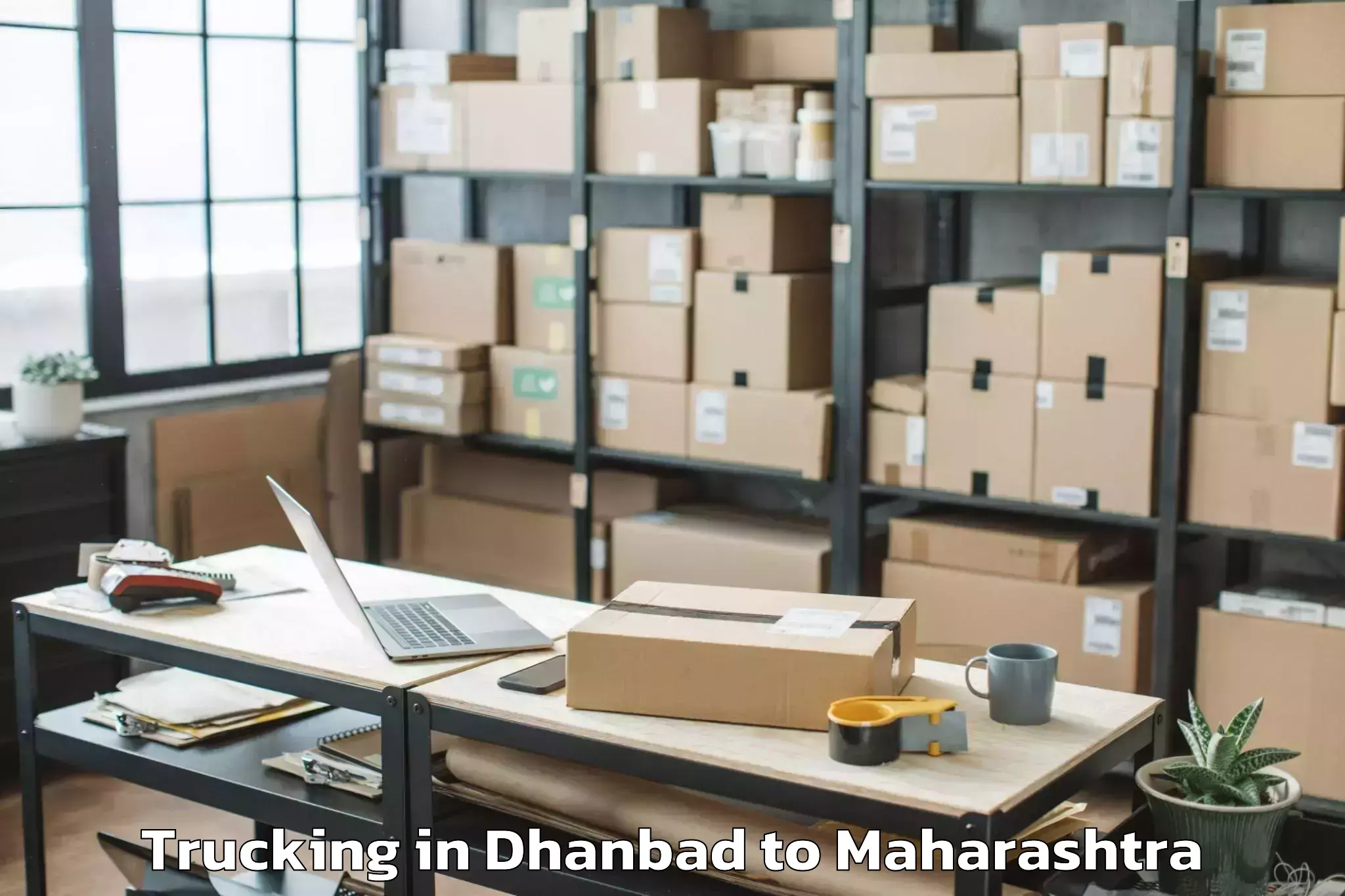 Trusted Dhanbad to Soegaon Trucking